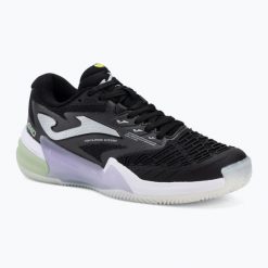 Buty do tenisa damskie Joma Roland Lady C. Czarne obuwie sportowe damskie Joma, bez wzorów, z gumy, na fitness i siłownię. Za 439.99 zł.