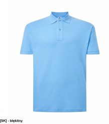 JHK Męskie polo z krótkim rękawem 100% stabilizowana bawełna, błękitny S. Niebieskie koszulki polo męskie JHK, m, bez wzorów, z bawełny, bez ramiączek. Za 27.74 zł.