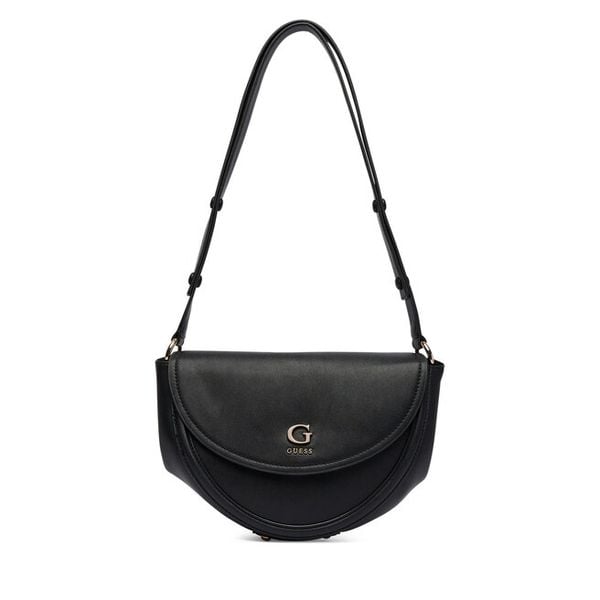 Torebka Guess. Czarne listonoszki damskie Guess, z aplikacjami, bez dodatków. Za 584.99 zł.