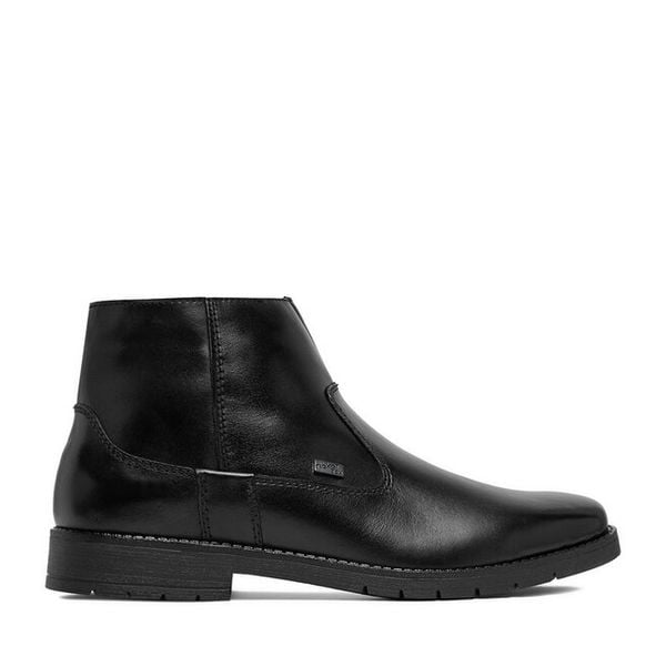 Botki Rieker. Czarne botki męskie Rieker, bez wzorów, bez zapięcia. Za 439.99 zł.