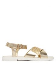 KARL LAGERFELD Sandały Z31256 S Złoty. Żółte sandały dziewczęce KARL LAGERFELD, ze skóry, bez zapięcia. Za 294.99 zł.