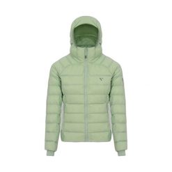 Damska kurtka z kapturem Mac In A Sac. Zielone kurtki damskie Mac In A Sac, bez wzorów, z puchu, z kapturem, trekkingowe. Za 615.50 zł.