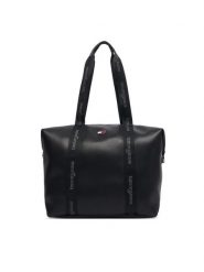 Tommy Jeans Torebka Tjw Daily Elevated Tote AW0AW19046 Czarny. Czarne torebki do ręki damskie Tommy Jeans, bez wzorów, z jeansu, bez dodatków. Za 449.99 zł.
