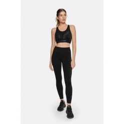 Legginsy fitness damskie Misty Cardiobunny z wysokim stanem. Czarne bielizna termoaktywna damska Cardio Bunny, s, bez wzorów, z podwyższonym stanem, na fitness i siłownię. Za 49.99 zł.