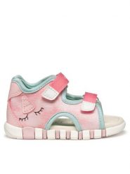 Geox Sandały B Sandal Iupidoo B5517A 0AS54 C7337 Różowy. Czerwone sandały dziewczęce Geox, z materiału, bez zapięcia. Za 139.99 zł.