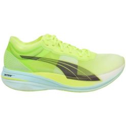 Buty do biegania damskie PUMA Deviate Nitro Elite Racer. Żółte obuwie sportowe damskie Puma, bez wzorów, do biegania. Za 529.99 zł.