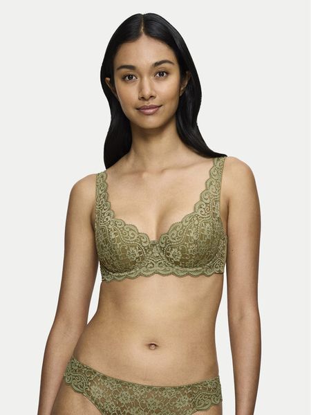 Triumph Biustonosz z fiszbiną Amourette 10209584 Zielony. Zielone biustonosze Triumph, bez wzorów, z syntetyku. Za 95.00 zł.