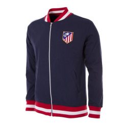 Kurtka piłkarska retro dla dorosłych - Atlético de Madrid 1969 - Niebieska. Niebieskie kurtki męskie COPA FOOTBALL, s, bez wzorów, retro, bez kaptura. Za 426.11 zł.