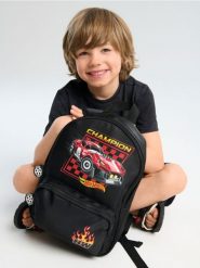 Plecak Hot Wheels - czarny. Czarne torby i plecaki dziecięce Sinsay, małe. Za 39.99 zł.