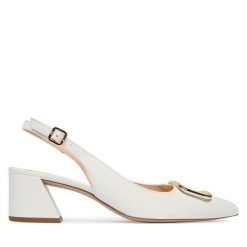 Czółenka HÖGL. Białe czółenka damskie HÖGL, bez wzorów, bez obcasa, bez zapięcia. Za 749.99 zł.