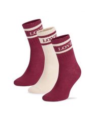Fila Skarpety długie F3608-AW24 (3-pack) Różowy. Czerwone skarpety damskie Fila, bez wzorów, z bawełny. Za 34.99 zł.