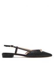 TWINSET Sandały 251TGT052 Czarny. Czarne sandały damskie Twinset, bez wzorów, ze skóry, bez obcasa, na płaskiej podeszwie, bez zapięcia. Za 679.99 zł.