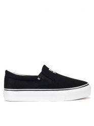 DC Tenisówki WFA3015-1 Czarny. Czarne trampki i tenisówki damskie DC, bez wzorów, z materiału, bez zapięcia. Za 159.99 zł.