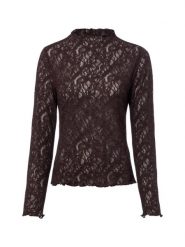 S.Oliver BLACK LABEL koszulka z długim rękawem z koronką Kobiety Sztuczne włókno biały, 40. Białe t-shirty damskie s.Oliver BLACK LABEL, s, bez wzorów, z koronki, eleganckie, bez kołnierzyka. Za 269.95 zł.