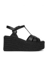Badura Espadryle EO-AMARI-LT0228-26-805 Czarny. Czarne sandały damskie Badura, bez wzorów, ze skóry, bez obcasa, bez zapięcia. Za 379.99 zł.