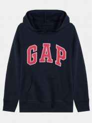 Gap Bluza 849381-10 Granatowy Regular Fit. Niebieskie bluzy dla dziewczynek GAP, bez wzorów, z bawełny, bez ramiączek, bez kaptura. Za 99.99 zł.