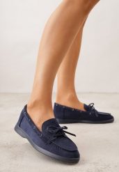 Niebieskie Mokasyny Ozdobione Wiązaniem Fyrelerris. Niebieskie mokasyny damskie Born2be, z jeansu, klasyczne. Za 89.99 zł.