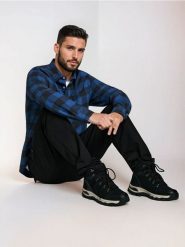 Wodoodporne trapery za kostkę - czarny. Czarne śniegowce i trapery męskie Sinsay, za kostkę, bez zapięcia. Za 129.99 zł.