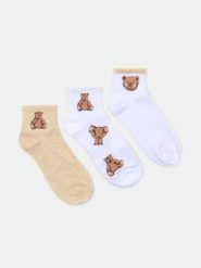 Skarpetki ze wzorkiem 3 pack - wielobarwny. Skarpety damskie Sinsay, bez wzorów. Za 12.99 zł.