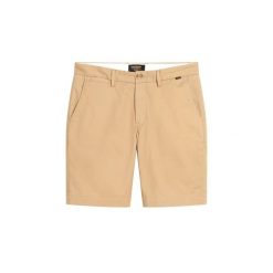 Szorty chino Superdry Stretch. Brązowe spodnie materiałowe męskie Superdry., m, bez wzorów, z bawełny. Za 306.95 zł.