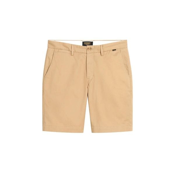 Szorty chino Superdry Stretch. Brązowe spodnie materiałowe męskie Superdry., m, bez wzorów, z bawełny. Za 301.15 zł.