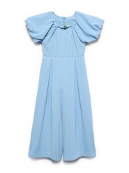 Abel & Lula Kombinezon 5275 Błękitny Regular Fit. Niebieskie sukienki dla dziewczynek Abel & Lula, bez wzorów, z syntetyku, bez ramiączek. Za 399.99 zł.