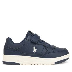 Sneakersy Polo Ralph Lauren. Niebieskie trampki i tenisówki chłopięce Polo Ralph Lauren, bez wzorów, bez zapięcia. Za 359.99 zł.