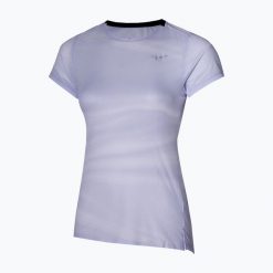 Koszulka do biegania damska Mizuno Premium Aero Tee. Fioletowe t-shirty damskie Mizuno, xs, bez wzorów, z materiału, klasyczne, bez kołnierzyka. Za 109.99 zł.