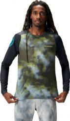 Longsleeve rowerowy męski Endura Pixel Cloud Ltd. Czarne bluzki z długim rękawem męskie ENDURA, l, bez wzorów, z materiału, bez kołnierzyka. Za 209.99 zł.