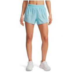 Spodenki Dasmkie UA Fly By 3'' Shorts 1382438-494 XL. Niebieskie szorty sportowe damskie Under Armour, l, bez wzorów, sportowe, do biegania. Za 112.99 zł.