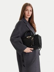 Guess Torebka Idra HWGG81 57060 Czarny. Czarne torebki do ręki damskie Guess, z aplikacjami, ze skóry, bez dodatków. Za 439.99 zł.