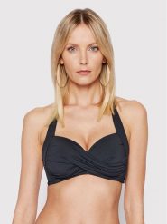 Seafolly Góra od bikini S.Collective Twist 30806-942 Czarny. Czarne bikini damskie Seafolly, s, bez wzorów. Za 369.99 zł.