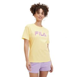 Koszulka damska FILA Londrina. Żółte t-shirty damskie Fila, xs, bez wzorów, casualowe, bez kołnierzyka. Za 85.99 zł.