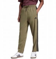 Adidas adidas Essentials 3-Stripes Stanford Open Hem oliwkowe JE6401 S. Zielone spodnie sportowe męskie Adidas, m, bez wzorów. Za 152.27 zł.