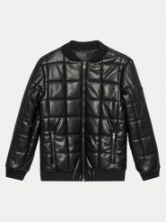 Guess Kurtka bomber L4YL17 WE8D0 Czarny Regular Fit. Czarne kurtki i płaszcze dla chłopców Guess, z aplikacjami, z syntetyku, bez kaptura. Za 299.99 zł.