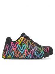 Skechers Sneakersy Uno Lite-Spread The Love 314064L/BKMT Czarny. Czarne buty sportowe dziewczęce Skechers, bez wzorów, ze skóry, bez zapięcia. Za 279.00 zł.
