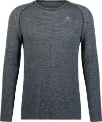 Koszulka z długim rękawem do biegania męska Odlo ESSENTIAL SEAMLESS. Niebieskie koszulki sportowe męskie Odlo, na lato, l, bez wzorów, z materiału, bez kołnierzyka, bez ramiączek, do biegania. Za 232.70 zł.