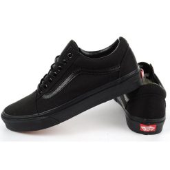Buty trampki sportowe męskie Vans Old Skool. Czarne trampki męskie Vans, bez wzorów, z materiału, sportowe, bez zapięcia. Za 359.55 zł.