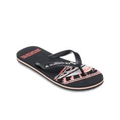 Klapki dla Mężczyzn MOLOKAI SCREEN. Brązowe buty sportowe męskie Quiksilver, z gumy, bez zapięcia. Za 99.99 zł.