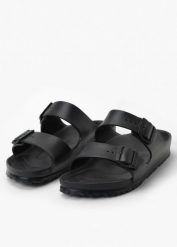 Klapki damskie Birkenstock Arizona EVA (129423). Czarne klapki damskie Birkenstock, bez wzorów, młodzieżowe, bez obcasa. Za 219.99 zł.