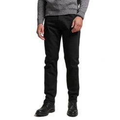 Dżinsy slim fit z bawełny organicznej Superdry. Czarne jeansy męskie Superdry., eleganckie. W wyprzedaży za 363.85 zł.