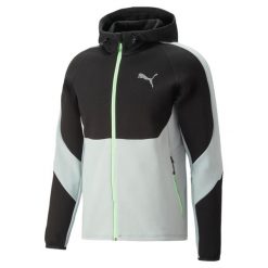 Bluza dresowa męska Puma EVOSTRIPE DK. Czarne bluzy sportowe męskie Puma, m, bez wzorów, z dresówki, bez kaptura, na fitness i siłownię. Za 264.60 zł.