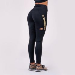 Legginsy fitness damskie Nebbia Honey Bunny Czarne. Czarne legginsy sportowe damskie Nebbia, l, bez wzorów, z elastanu, z podwyższonym stanem, na fitness i siłownię. Za 294.90 zł.