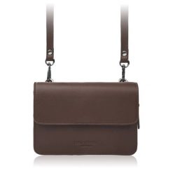 Mała torebka damska skórzana kopertówka na ramię do ręki 2w1 brązowa Paolo Peruzzi AY-21-BR. Brązowe kopertówki damskie bez wzorów, ze skóry, eleganckie, małe, bez dodatków. Za 179.00 zł.