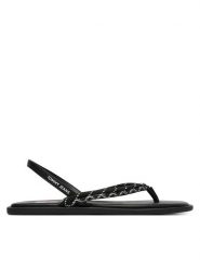 Tommy Jeans Sandały Tjw Casual Rope Sandal EN0EN02951 Czarny. Czarne sandały damskie Tommy Jeans, bez wzorów, z jeansu, bez obcasa, na płaskiej podeszwie, bez zapięcia. Za 329.99 zł.