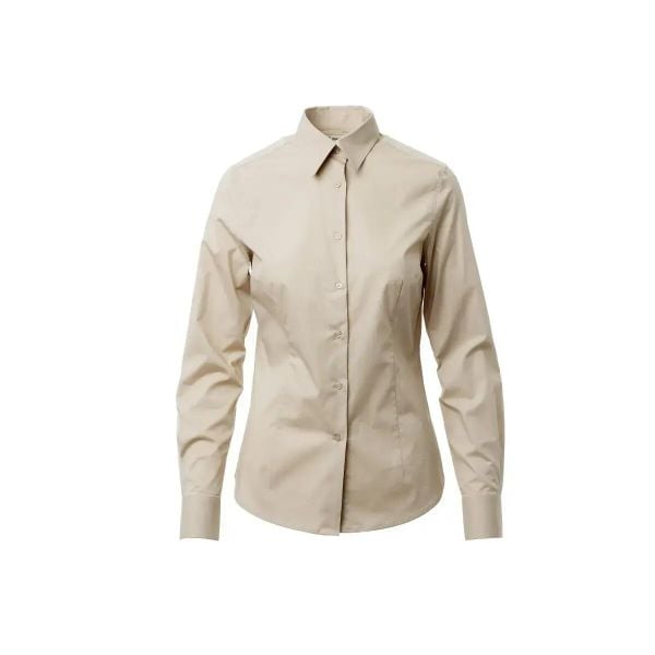 Koszula damska Payper Wear Florentia. Brązowe koszule damskie PAYPER WEAR, bez wzorów, z bawełny, eleganckie, bez kołnierzyka, bez ramiączek. Za 248.50 zł.