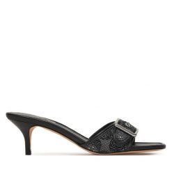 Klapki Coach. Czarne klapki damskie Coach, bez wzorów, bez obcasa. Za 889.99 zł.