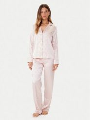 Guess Piżama O5BX05 W4732 Różowy Regular Fit. Czerwone piżamy damskie Guess, xs, z aplikacjami, z syntetyku, bez ramiączek. Za 559.99 zł.