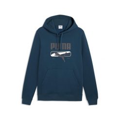 Męska dzianinowa bluza z kapturem PUMA Sport Logo Play PUMA. Czarne bluzy męskie Puma, m, bez wzorów, z bawełny, z kapturem. Za 259.00 zł.