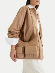 Badura Torebka EO-HAI-LDA8610 Beżowy. Brązowe torebki do ręki damskie Badura, bez wzorów, z materiału, bez dodatków. Za 279.99 zł.